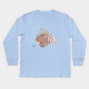 Zebra Lionfish Kids Long Sleeve T-Shirt